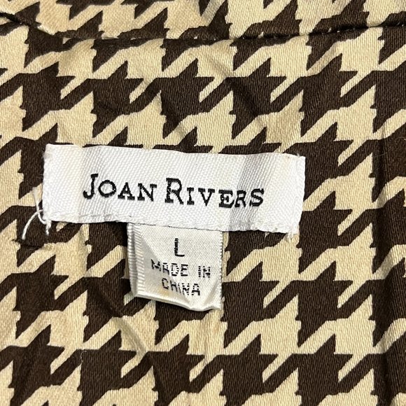 Joan Rivers Women's Blazer Beige Brown Geometric Size Large Jacket Button - Picture 4 of 8